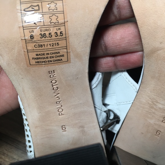 Pour La Victoire Georgette Leather Sandals SZ 6 - Picture 7 of 8